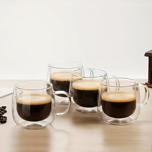 2/4/6pcs Set - 200Ml - Double-Layer Glass Coffee Cup