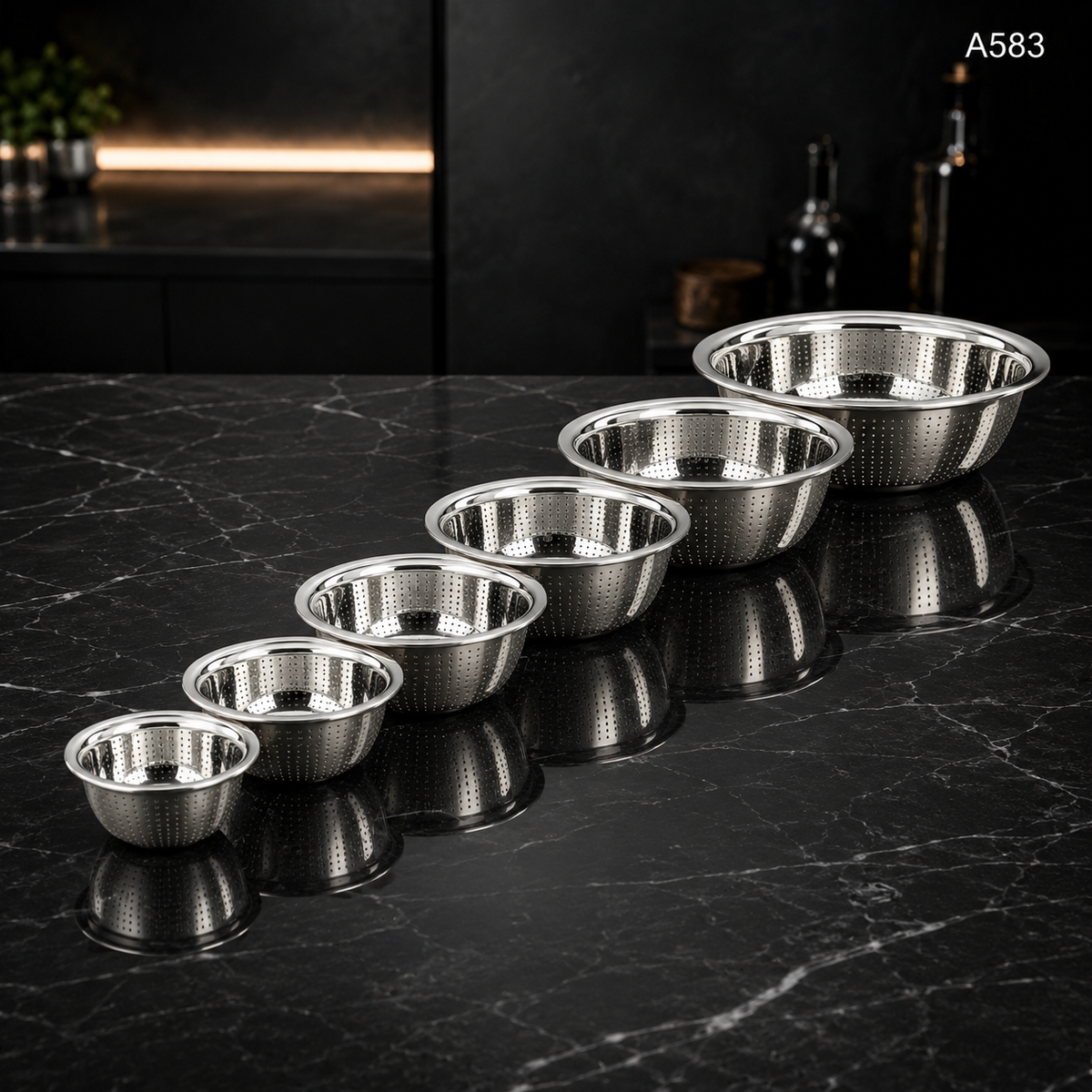 A583 six strainer size progression image