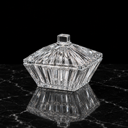 B-113 crystal candy box on black marble