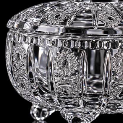 B-132 candy bowl rosette cut close-up