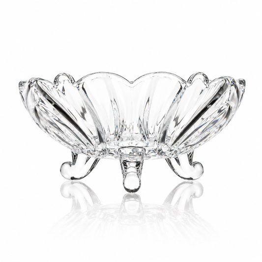 Crystal star-cut candy jar with lid