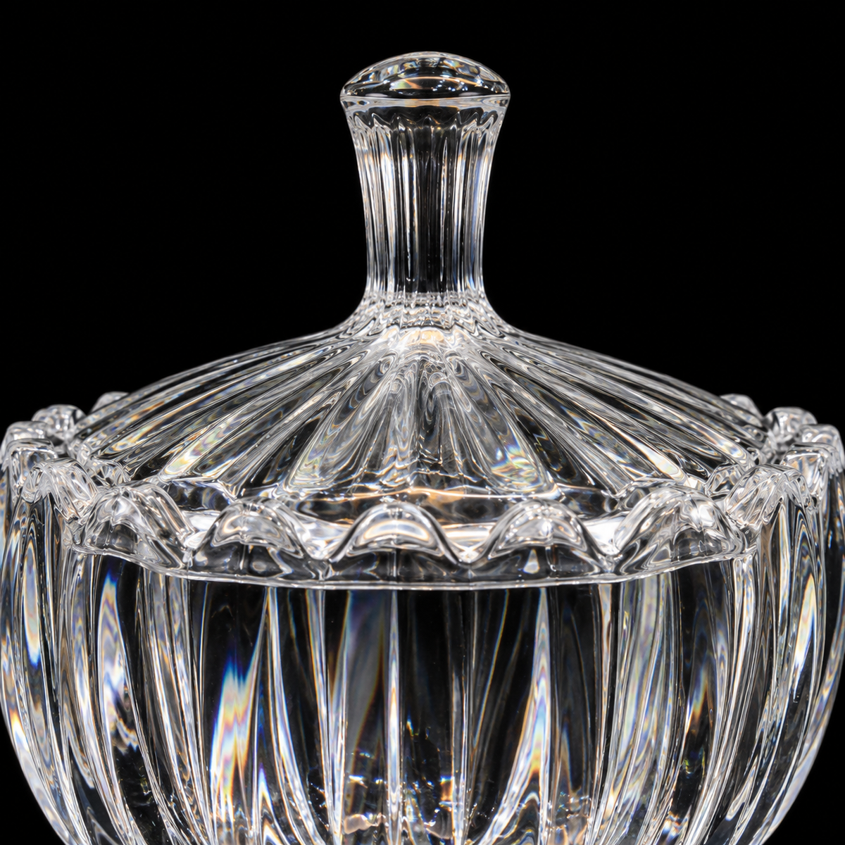 B-182 cut crystal detail close-up