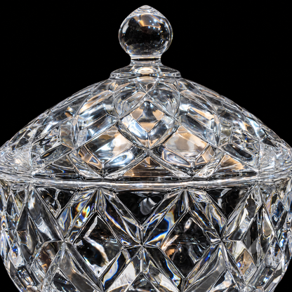 B-185 diamond cut crystal detail close-up