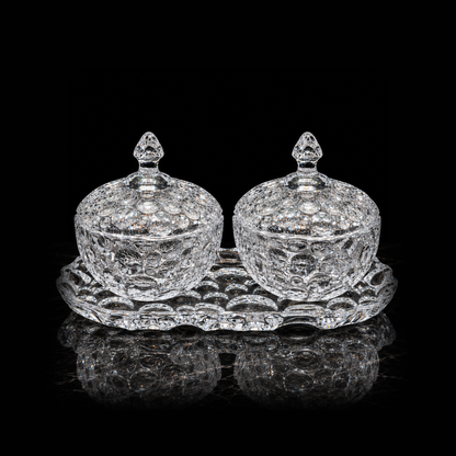 B-203 candy bowl set on black marble