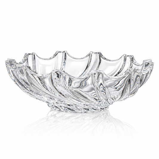 B-204 crystal candy bowl with lid on white