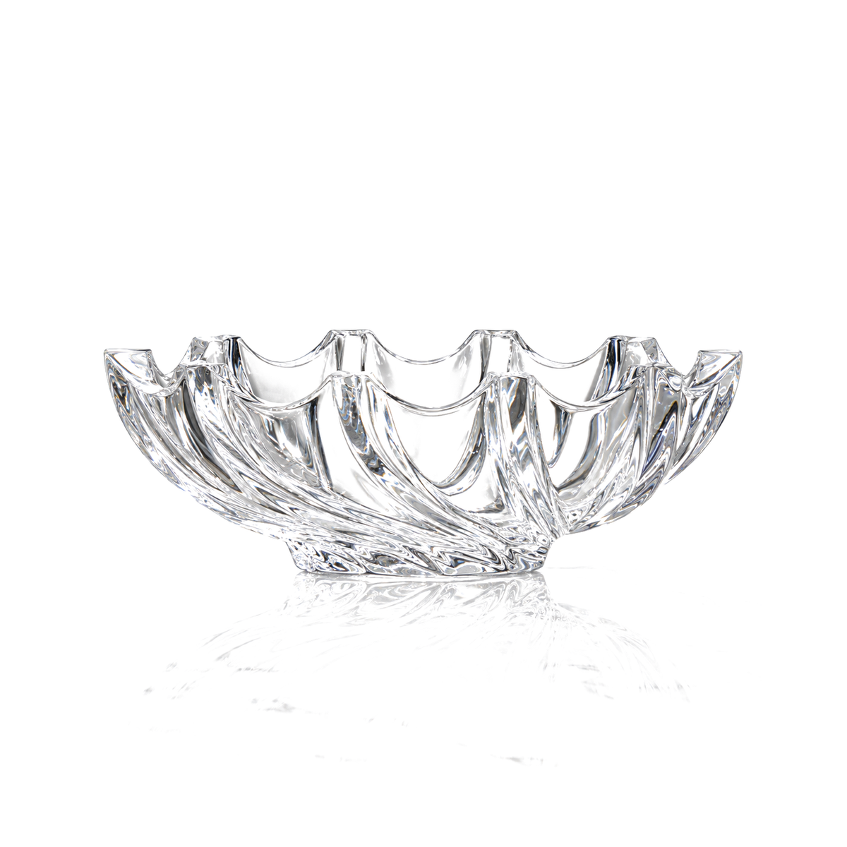 Crystal swirl fruit bowl