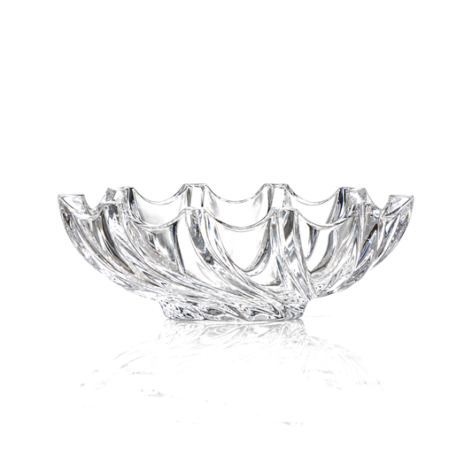 Crystal swirl fruit bowl