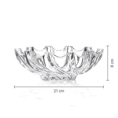 Crystal swirl fruit bowl set