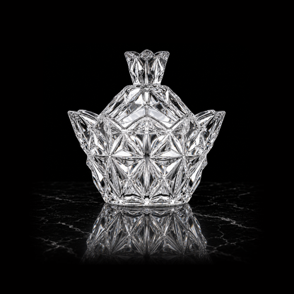 B-204 crystal candy box on black marble
