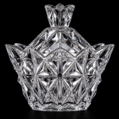 B-204 star cut crystal detail close-up