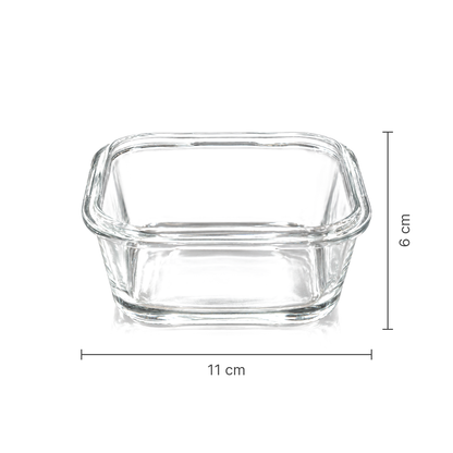 Square glass dish dimensions 11 x 6 cm