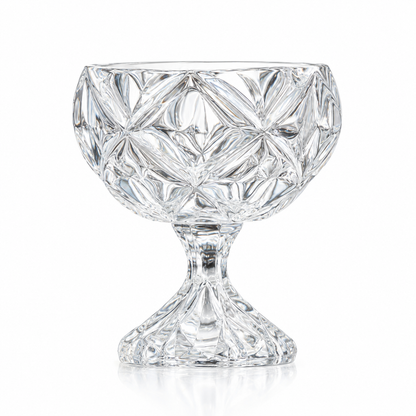 Crystal footed fruit bowl