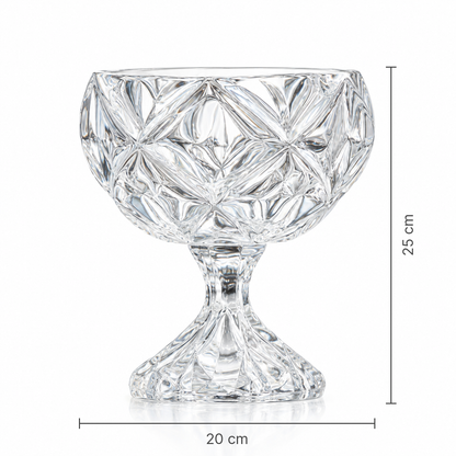 Crystal footed fruit bowl set