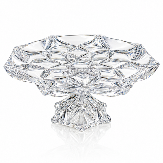 Crystal footed cake stand bowl