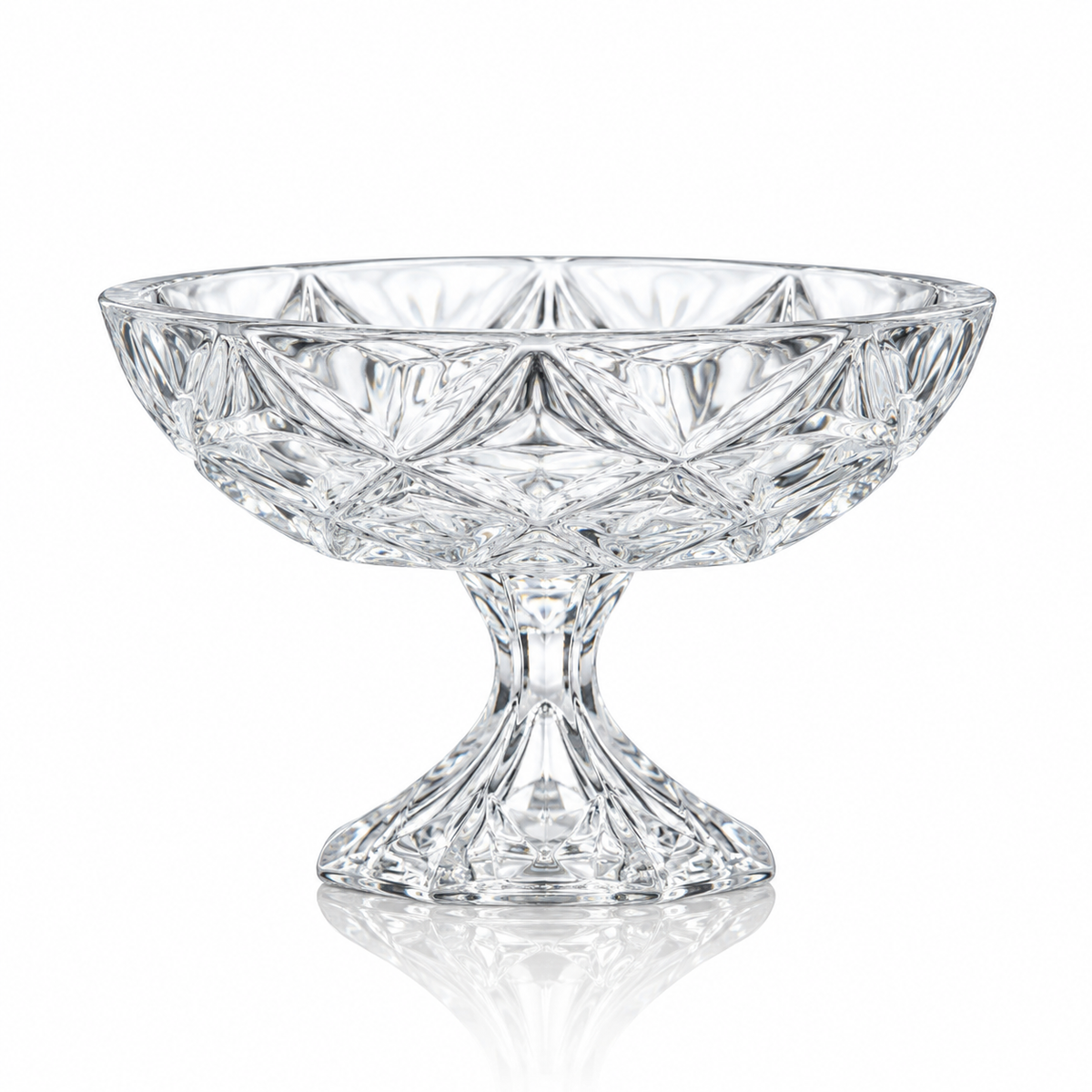 Crystal footed fruit bowl