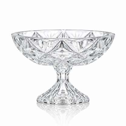 Crystal footed fruit bowl