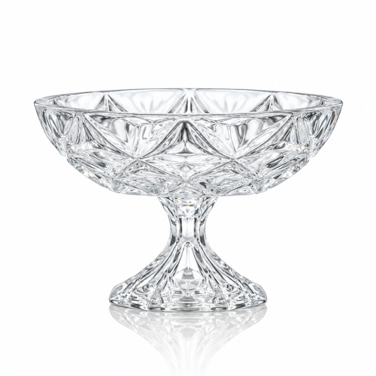 Crystal footed fruit bowl