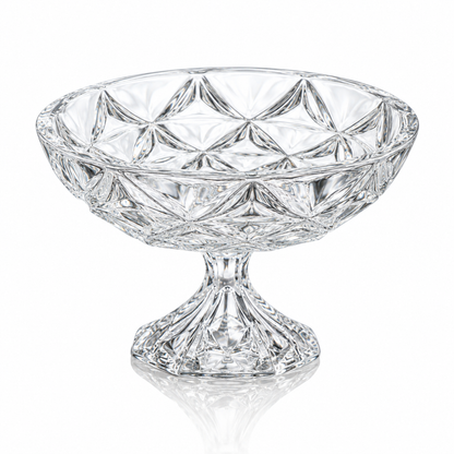 Crystal footed fruit bowl set