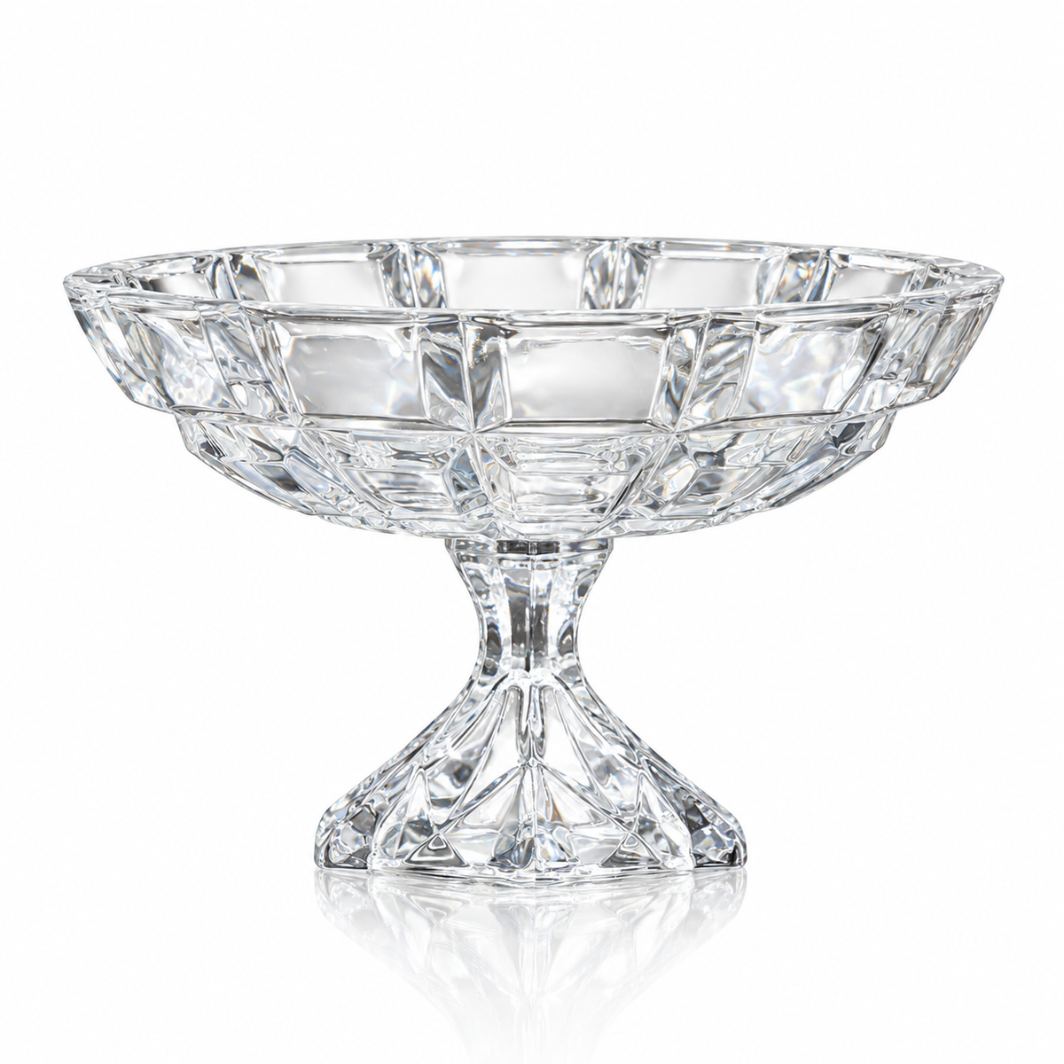 Crystal footed fruit bowl