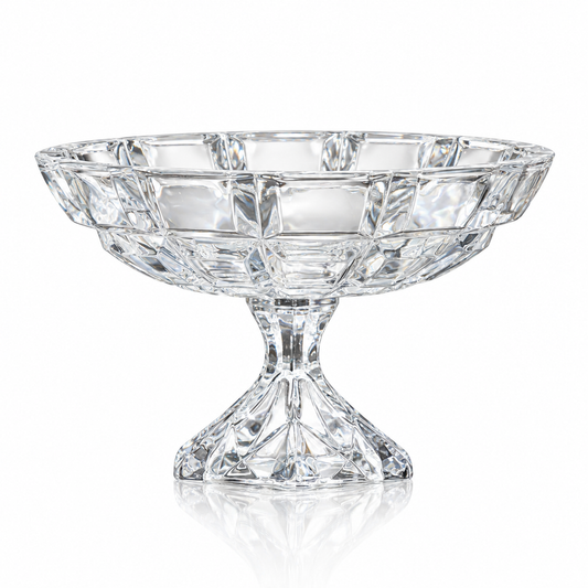 Crystal footed fruit bowl