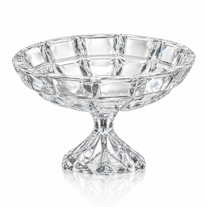 Crystal footed fruit bowl set