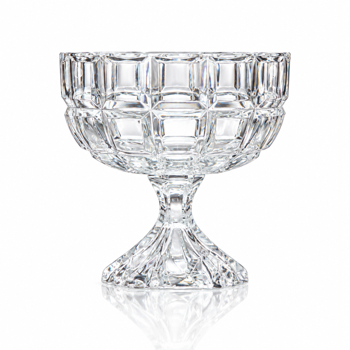 Crystal footed fruit bowl