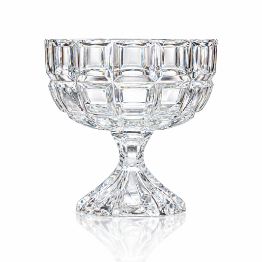 Crystal footed fruit bowl
