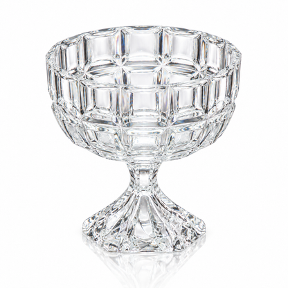 Crystal footed fruit bowl set