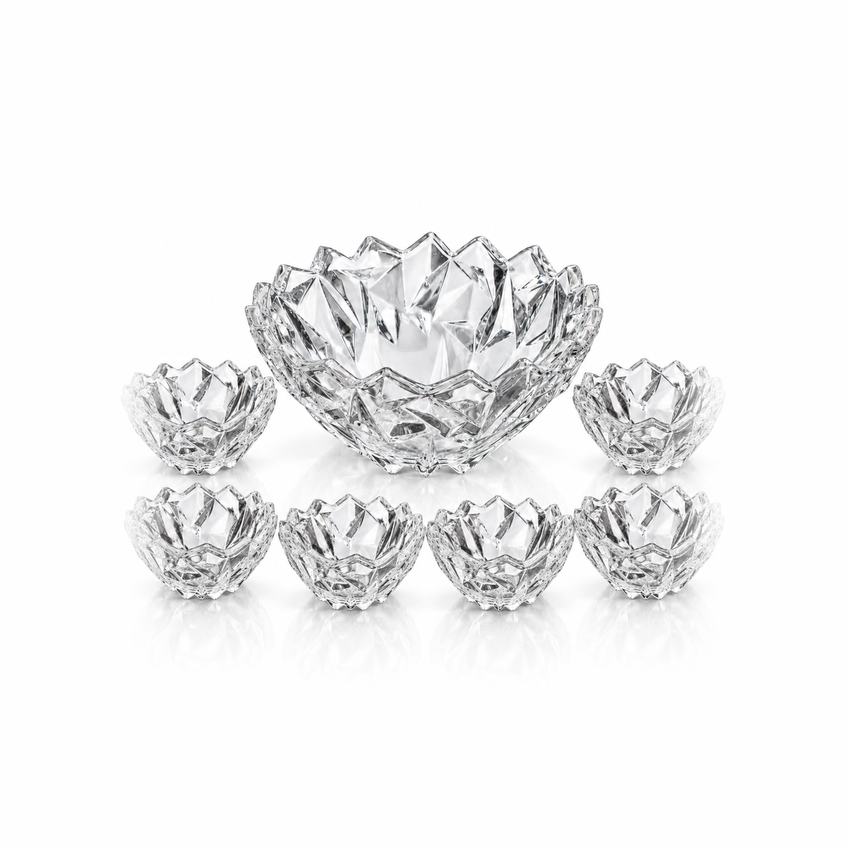 B-505 fruit bowl set of 7: one large and six small bowls