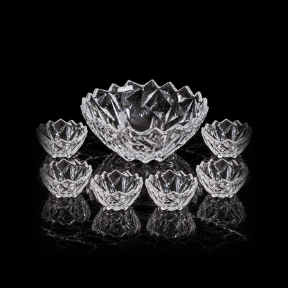 B-505 bowl set of 7 on black marble