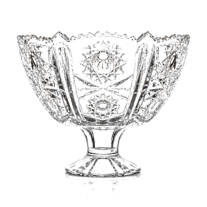 Crystal footed fruit bowl