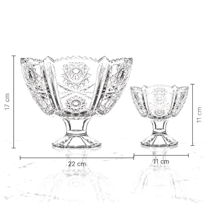Large bowl 22 x 17 cm and small cup 11 x 11 cm