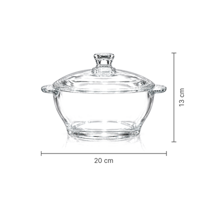 Glass casserole dimensions 20 cm x 13 cm