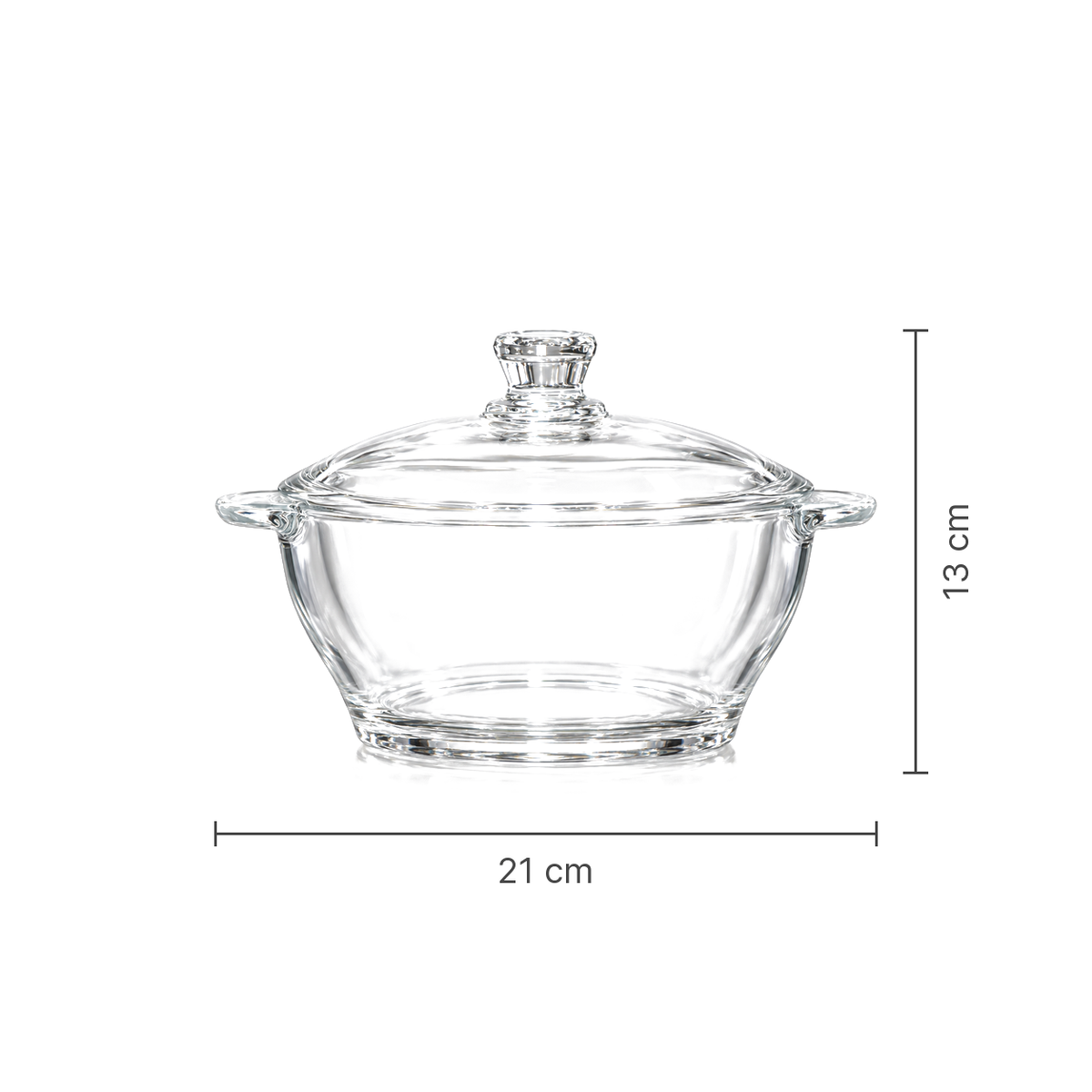 Glass casserole dimensions 21 cm x 13 cm