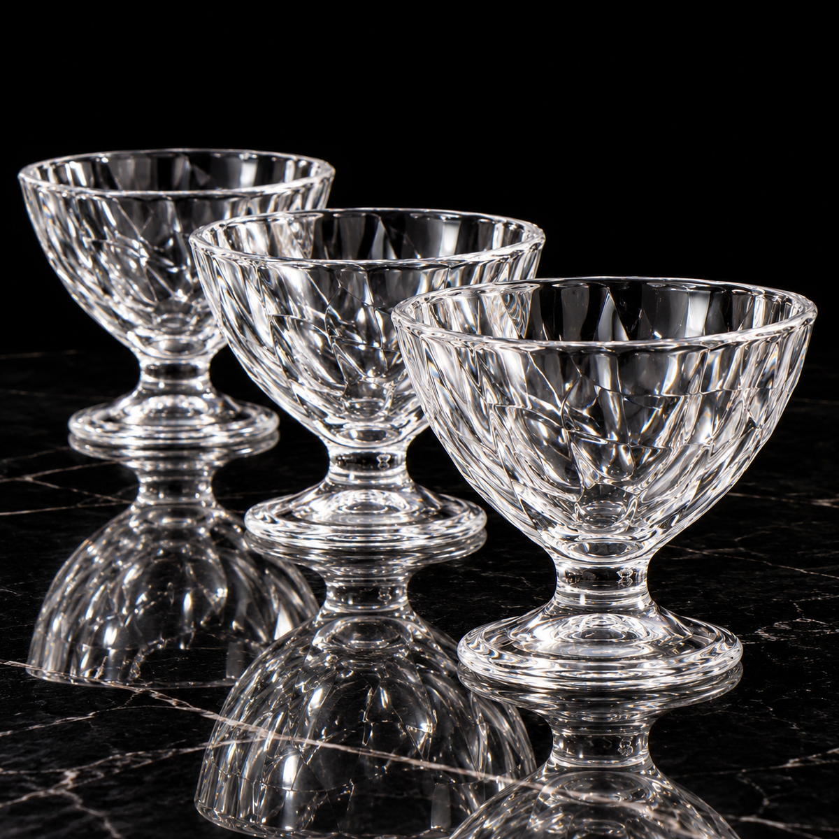 Serving Bowl-Ice Cream Bowl on black marble