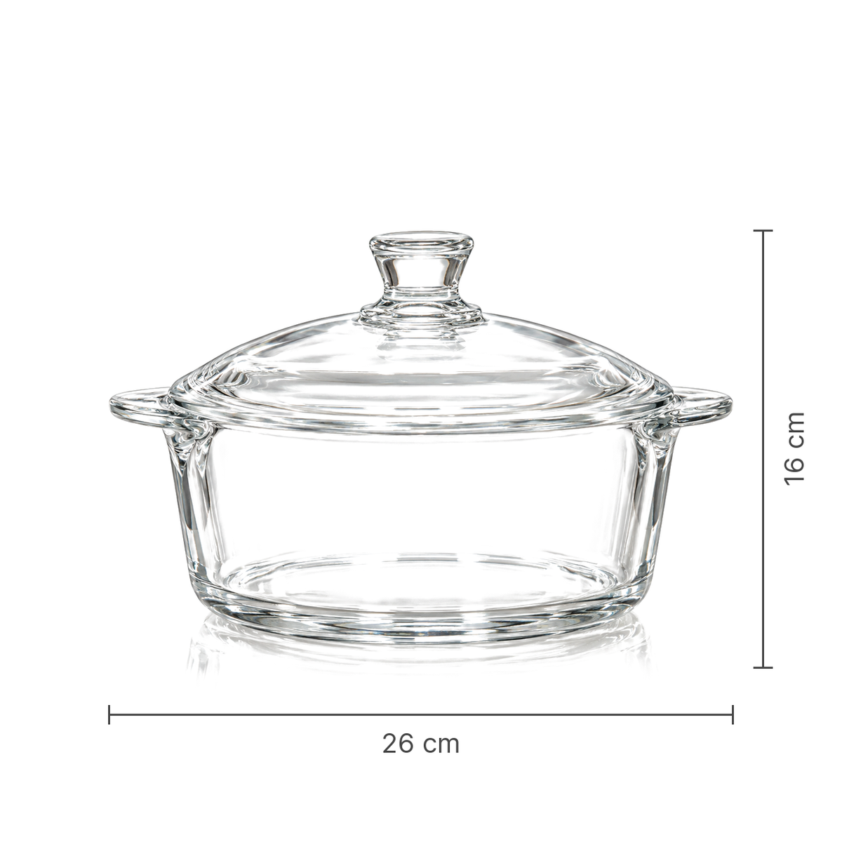Tempered glass casserole with lid set