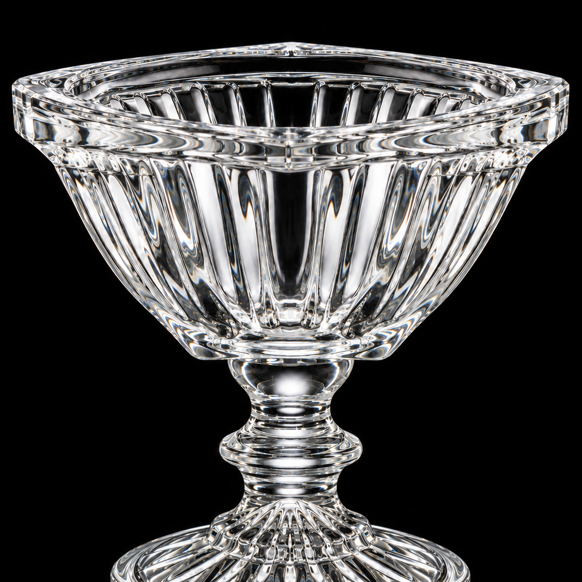 Close-up of the flutes and knopped stem