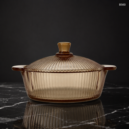 B560 tempered glass casserole dark luxury hero