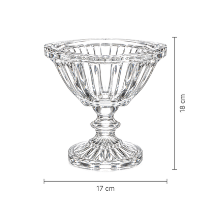 Footed bowl dimensions 17 x 18 cm