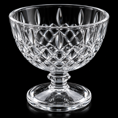 Close view of the diamond and leaf cut pattern