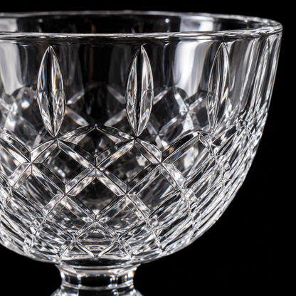 Ice cream bowl diamond cut close-up