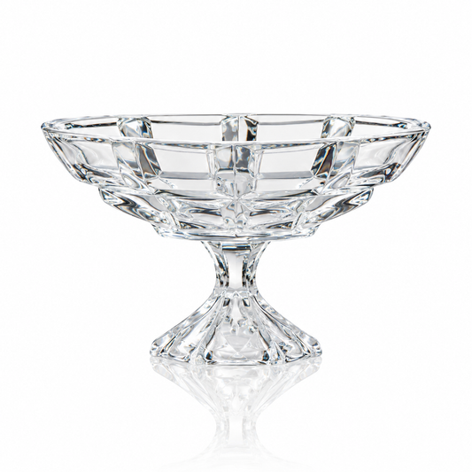 Crystal footed fruit bowl