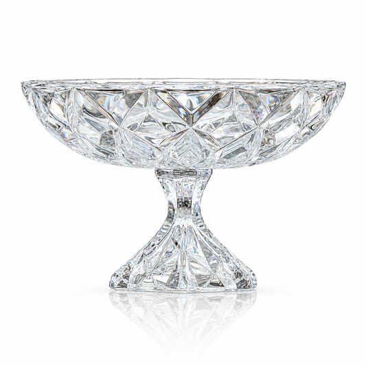 Crystal footed fruit bowl
