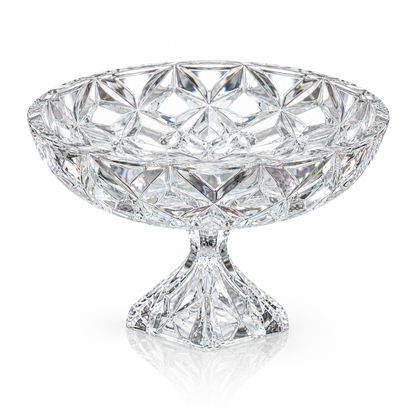 Crystal footed fruit bowl set