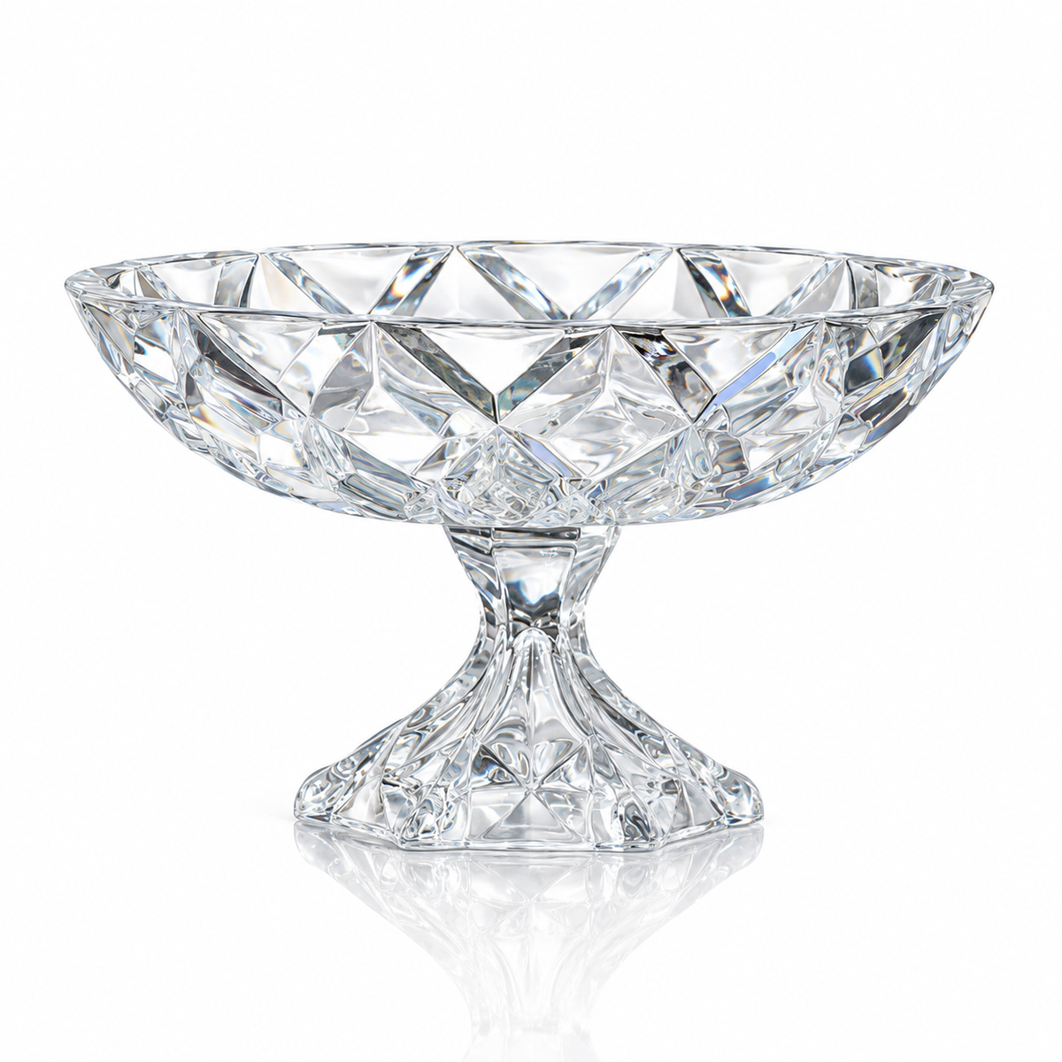 Crystal footed fruit bowl