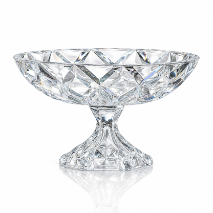 Crystal footed fruit bowl
