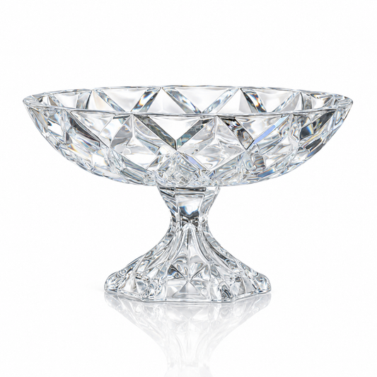 Crystal footed fruit bowl