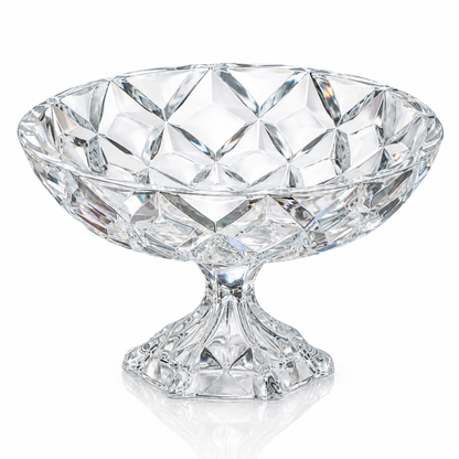 Crystal footed fruit bowl set