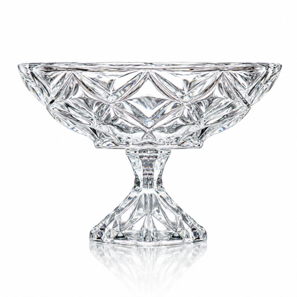 Crystal footed fruit bowl
