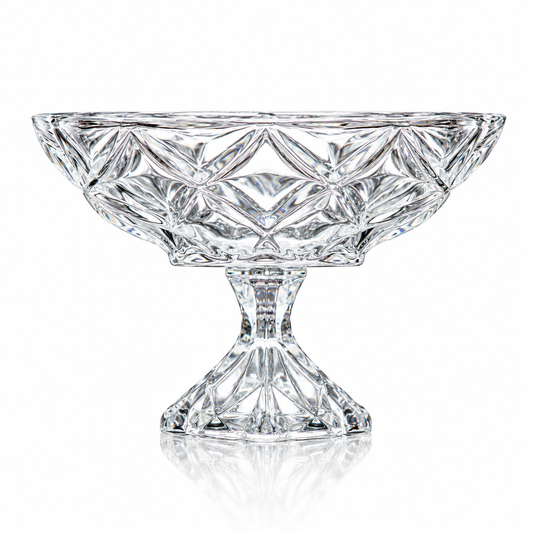 Crystal footed fruit bowl